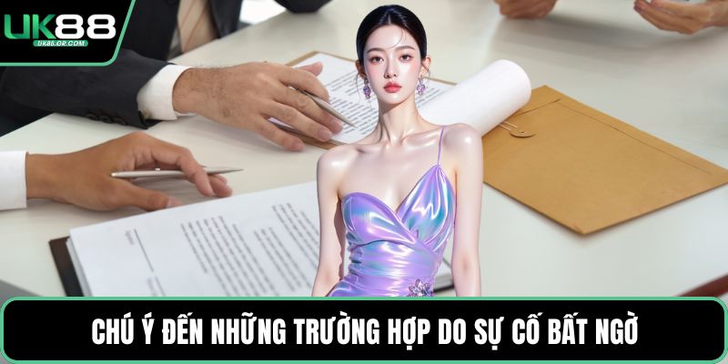 Chú ý đến những trường hợp do sự cố bất ngờ