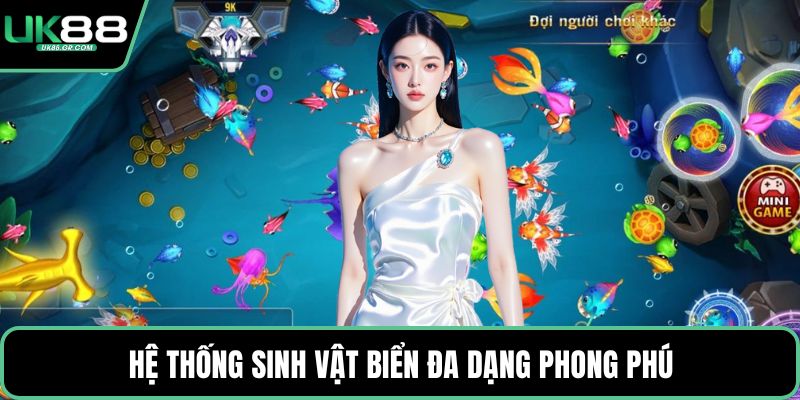 Hệ thống sinh vật biển đa dạng phong phú