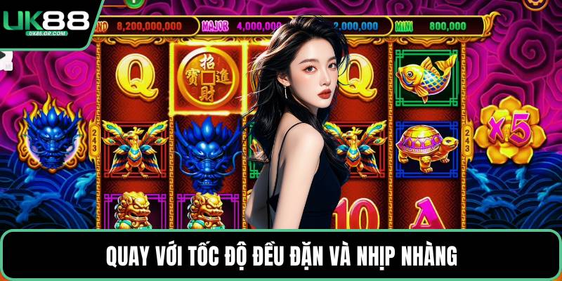 Quay với tốc độ đều đặn và nhịp nhàng